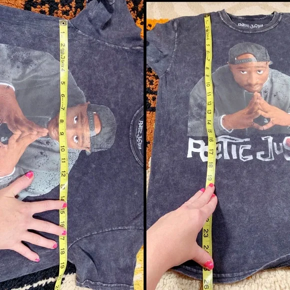 Distressed, POETIC JUSTICE, Tupac shirt!! - Picture 5 of 7